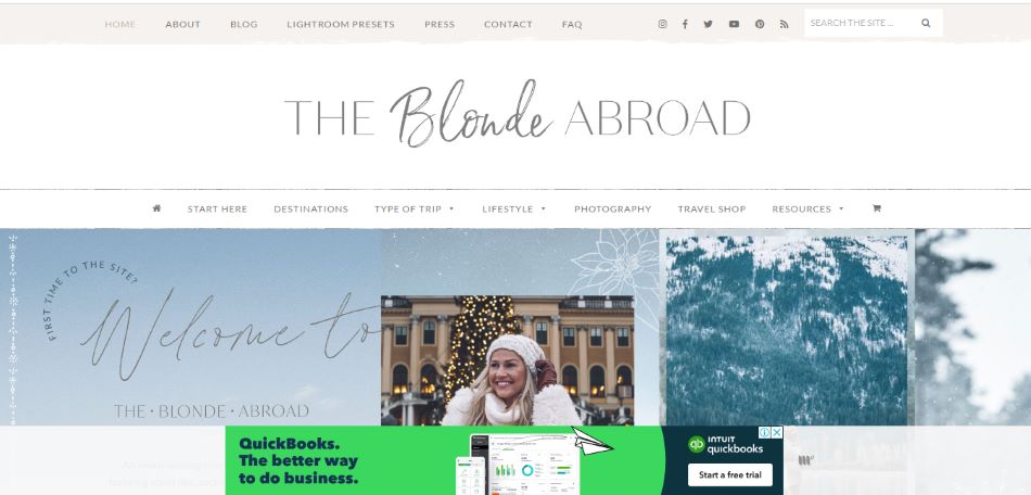 Image of The Blonde Abroad Website as one of the best travel blogs in South Africa